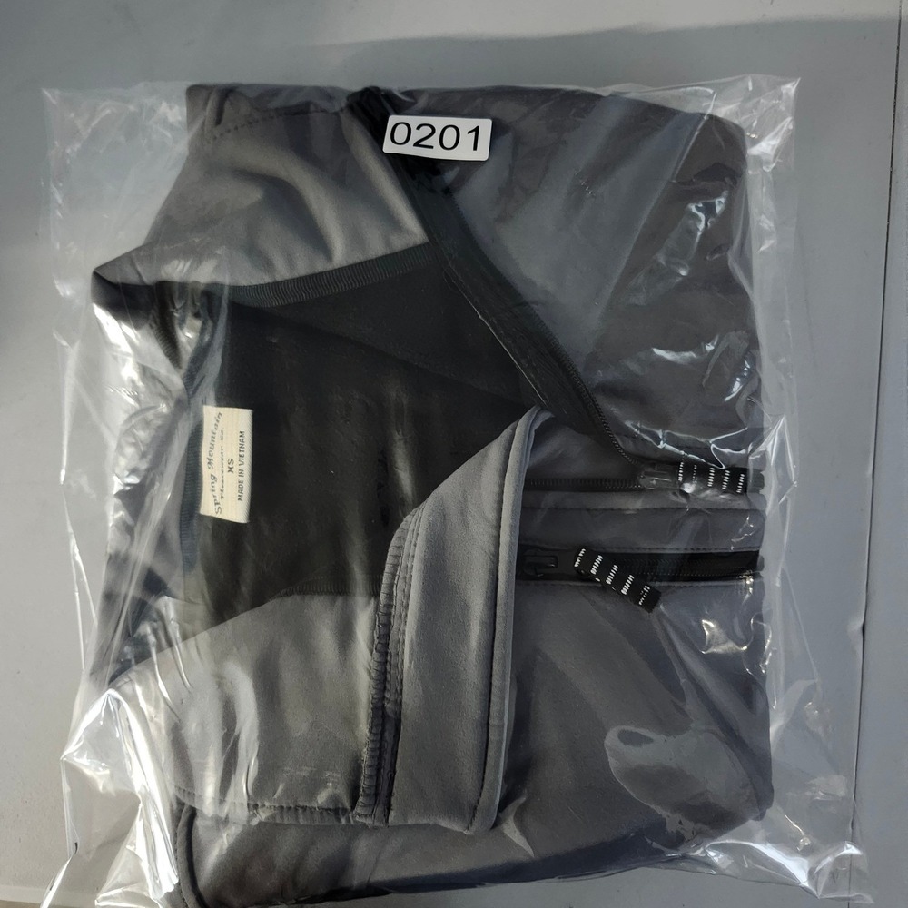 Spring Mountain Fleecewear Co. Soft Shell Jacket Gray Full Zip Pockets XS - Picture 7 of 7